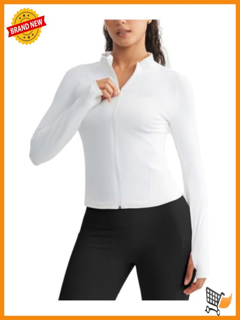 Women's Seamless Zip Up Workout Jacket Nylon Spandex Lightweight